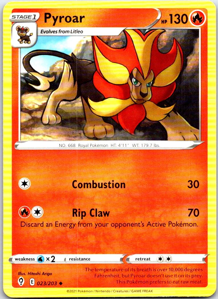 Pyroar - 023/203 - - EVOLVING SKIES - Pokemon - Uncommon | AB36-41