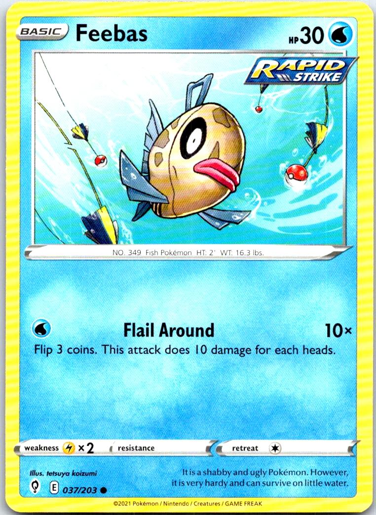 Feebas - 037/203 - - EVOLVING SKIES - Pokemon - Common | AB37-31