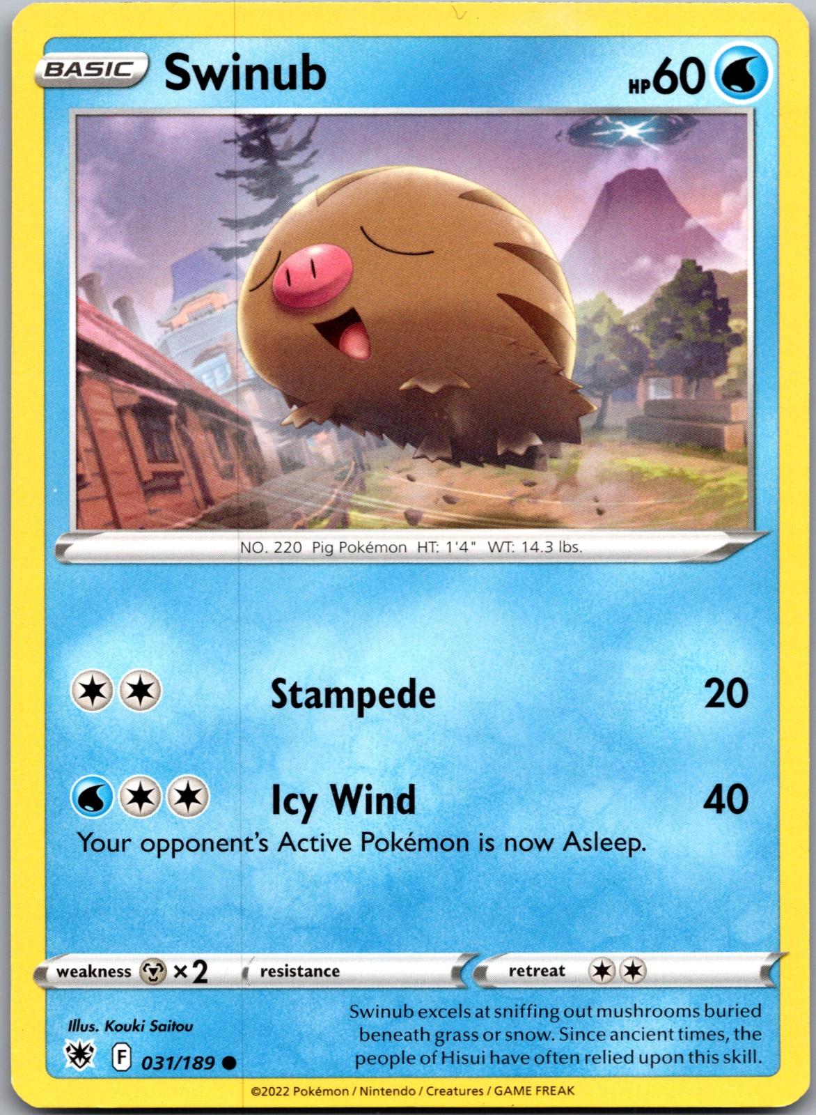 Swinub - 031/189 - - ASTRAL RADIANCE - Pokemon - Common | AA89-6
