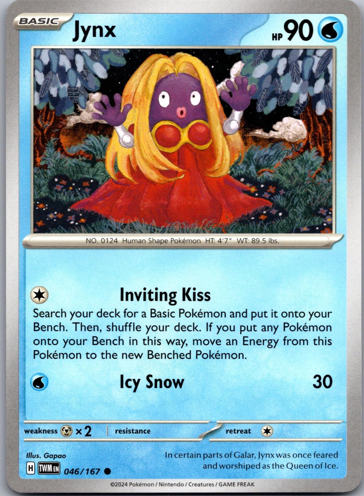 Jynx - 046/167 - - TWILIGHT MASQUERADE - Pokemon - Common | AA85-29