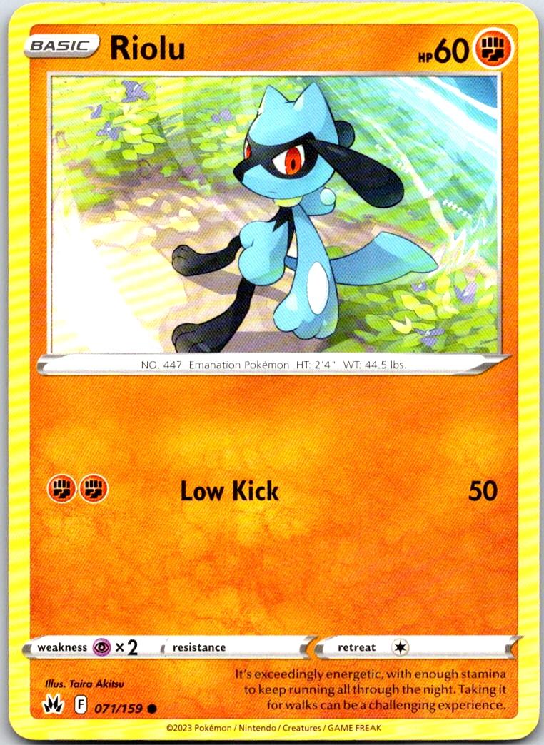 Riolu - 071/159 - - CROWN ZENITH - Pokemon - Common | AB11-24