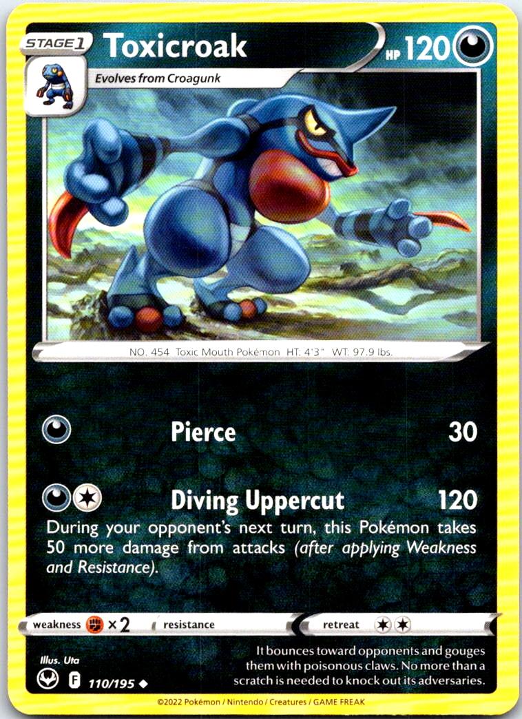 Toxicroak - 110/195 - - SILVER TEMPEST - Pokemon - Uncommon | AB52-5