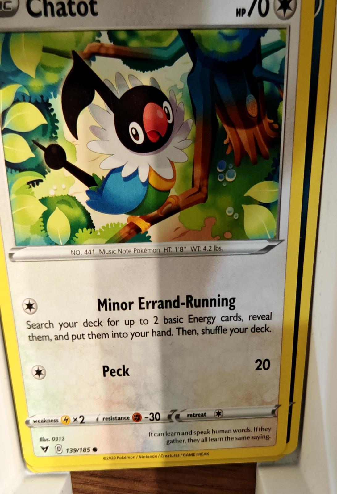Chatot - 139/185 - - VIVID VOLTAGE - Pokemon - Common | AA66-9