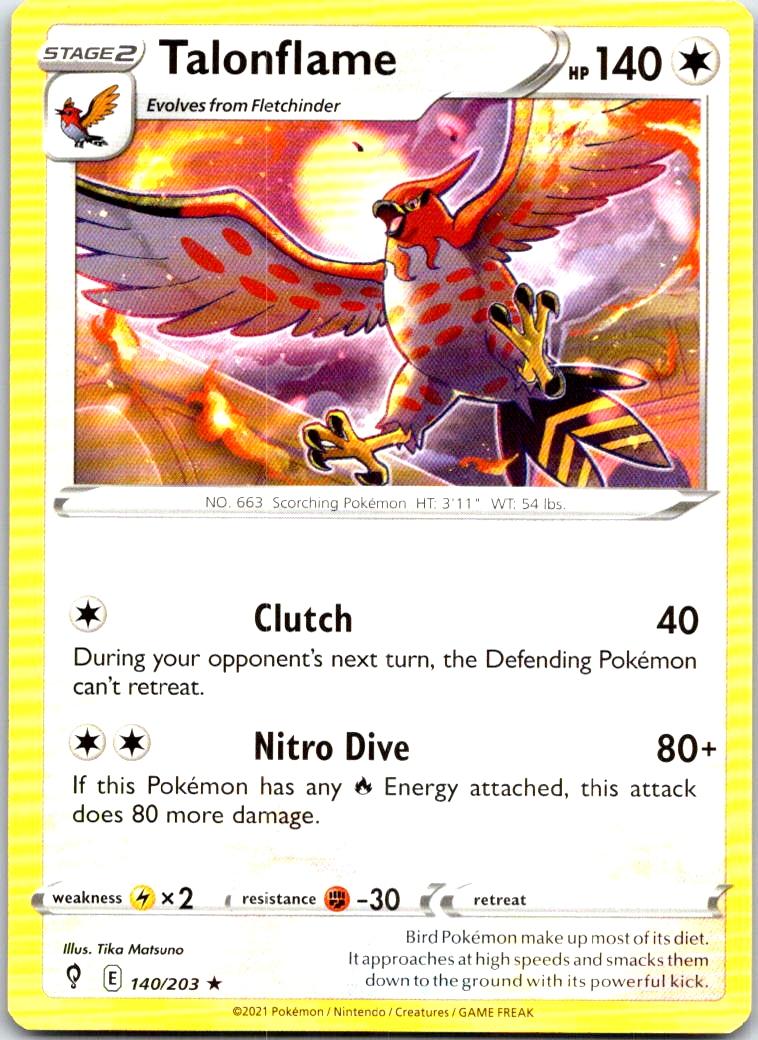 Talonflame - 140/203 - - EVOLVING SKIES - Pokemon - Rare | AB36-40