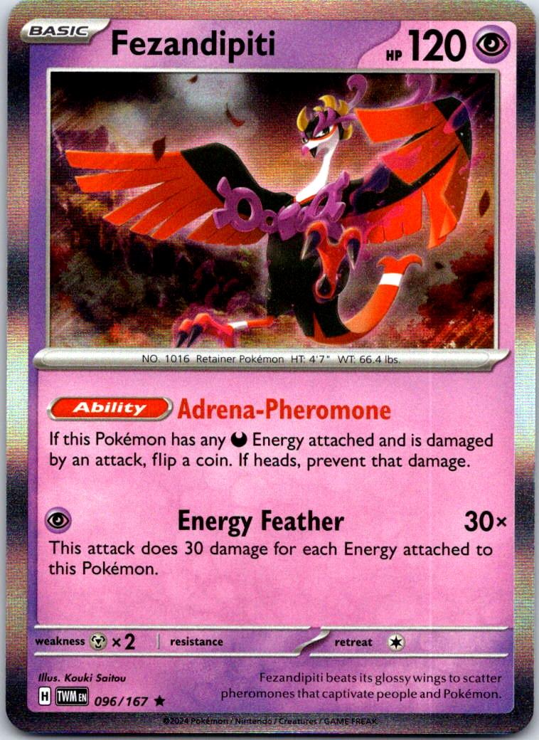 Fezandipiti - 096/167 - Holo - TWILIGHT MASQUERADE - Pokemon - Rare | AB08-10