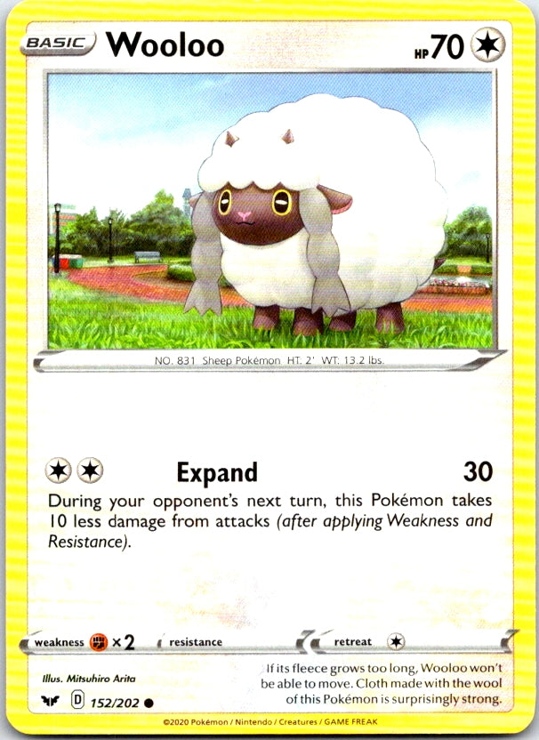 Wooloo - 152/202 - - SWORD & SHIELD - Pokemon - Common | AC16-38
