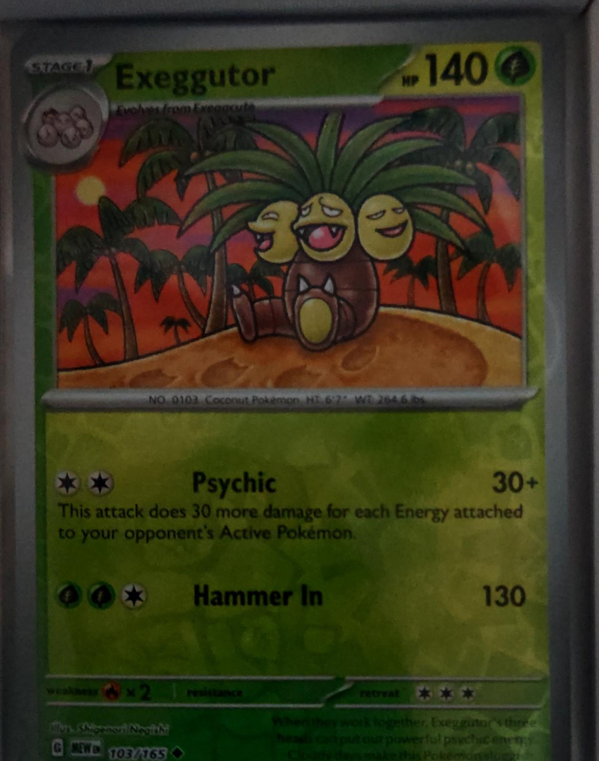 Exeggutor - 103/165 - Reverse Holo - 151 - Pokemon - Uncommon | AA62-13