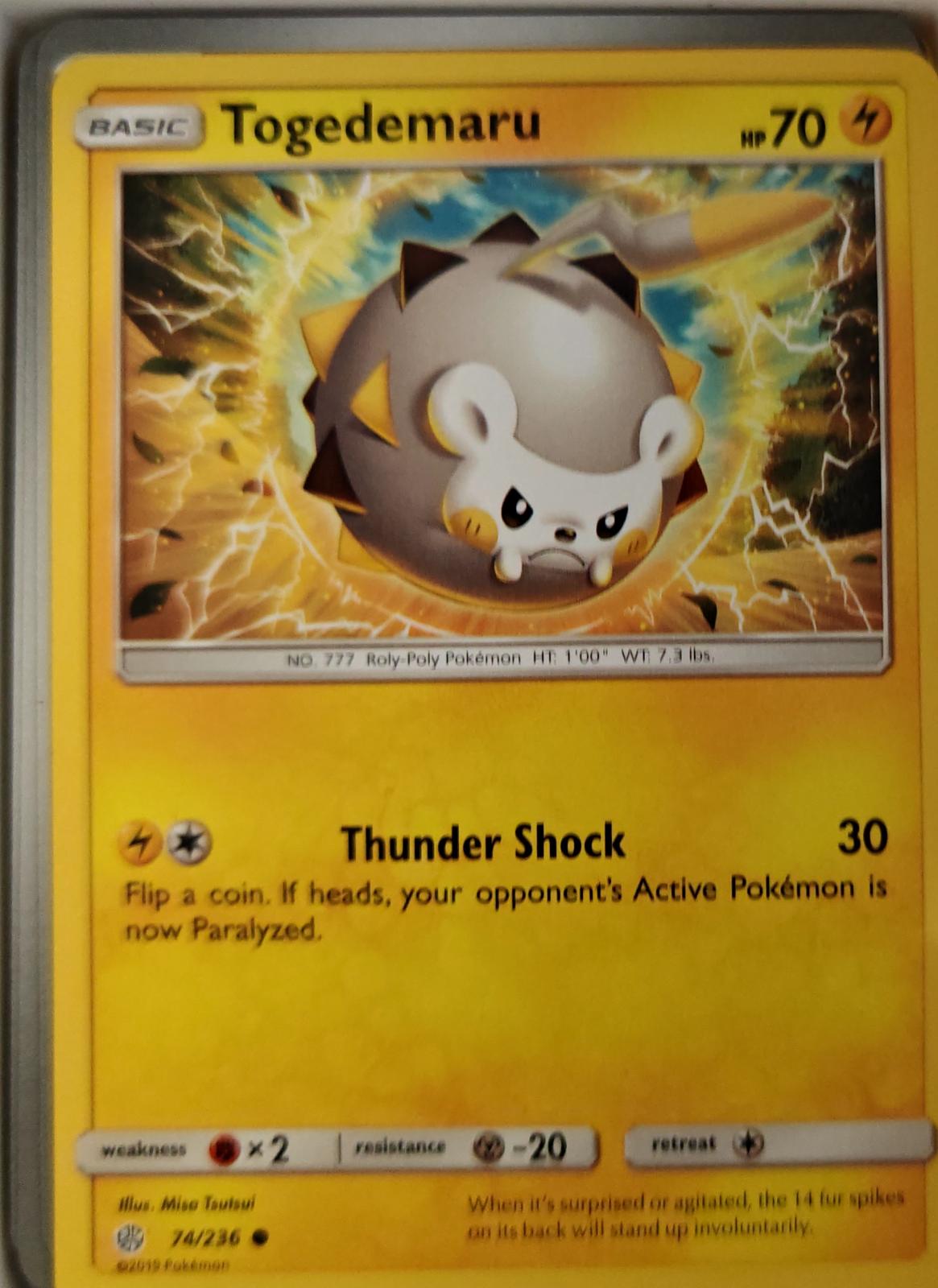 Togedemaru - 74/236 - - COSMIC ECLIPSE - Pokemon - Common | AA23-63