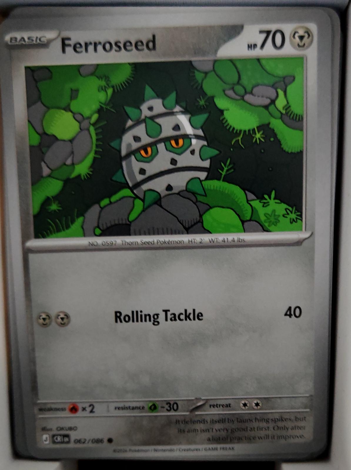 Ferroseed - 062/086 - - CHAOS RISING - Pokemon - Common | AA45-53