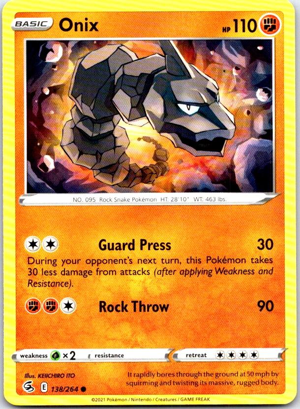 Onix - 138/264 - - FUSION STRIKE - Pokemon - Common | AC03-4