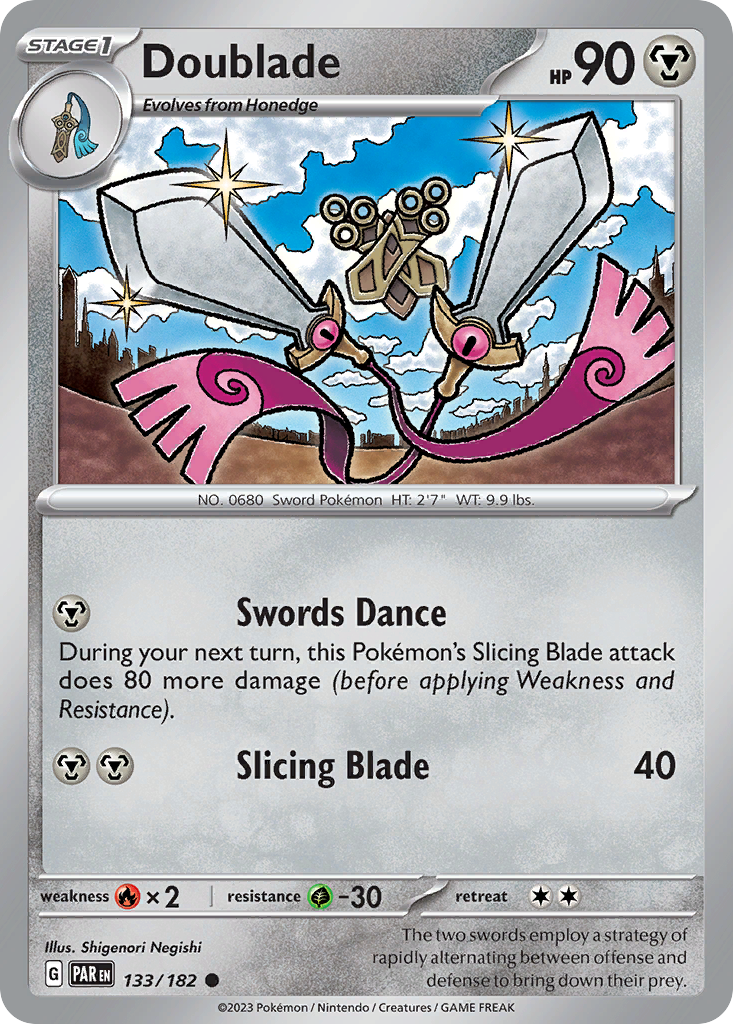 Doublade - 133/182 - Reverse Holo - PARADOX RIFT - Pokemon - Common | AA49-15