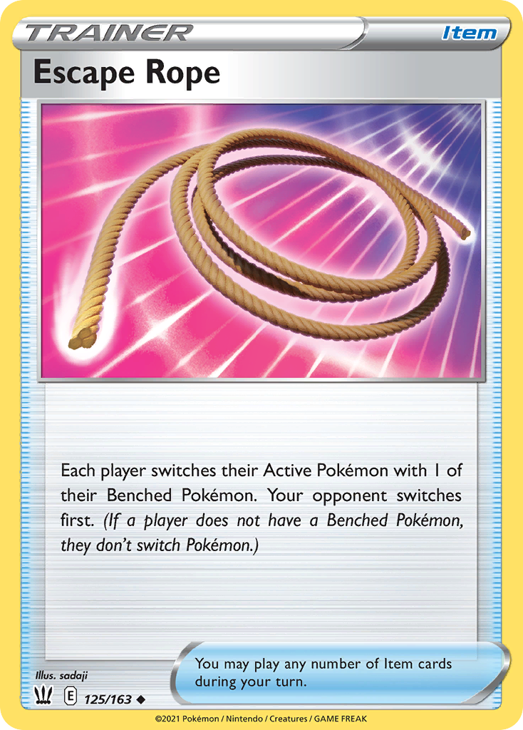 Escape Rope - 125/163 - - BATTLE STYLES - Pokemon - Uncommon | AA118-9