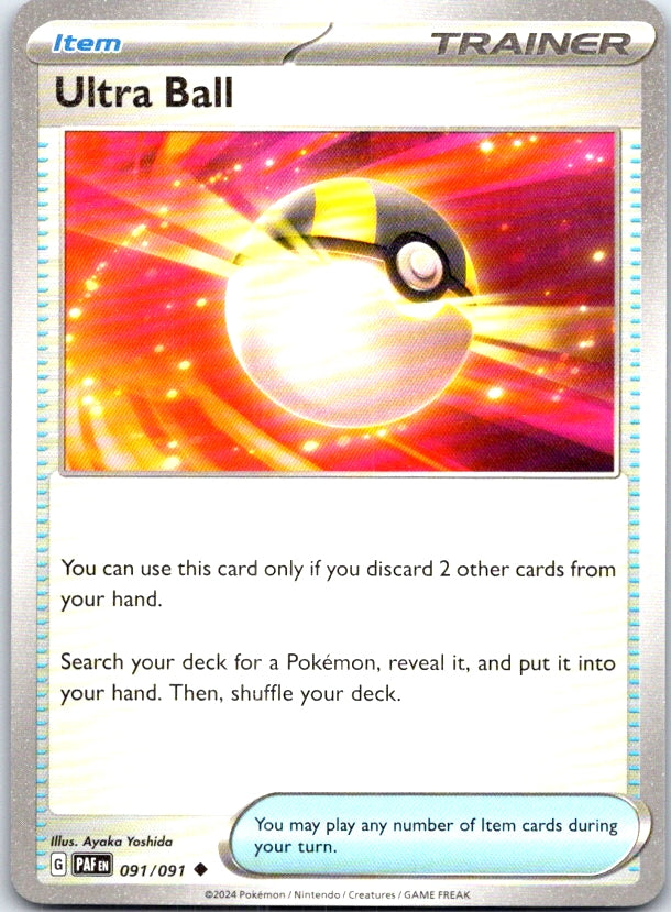 Ultra Ball - 091/091 - - PALDEAN FATES - Pokemon - Uncommon | AC24-54