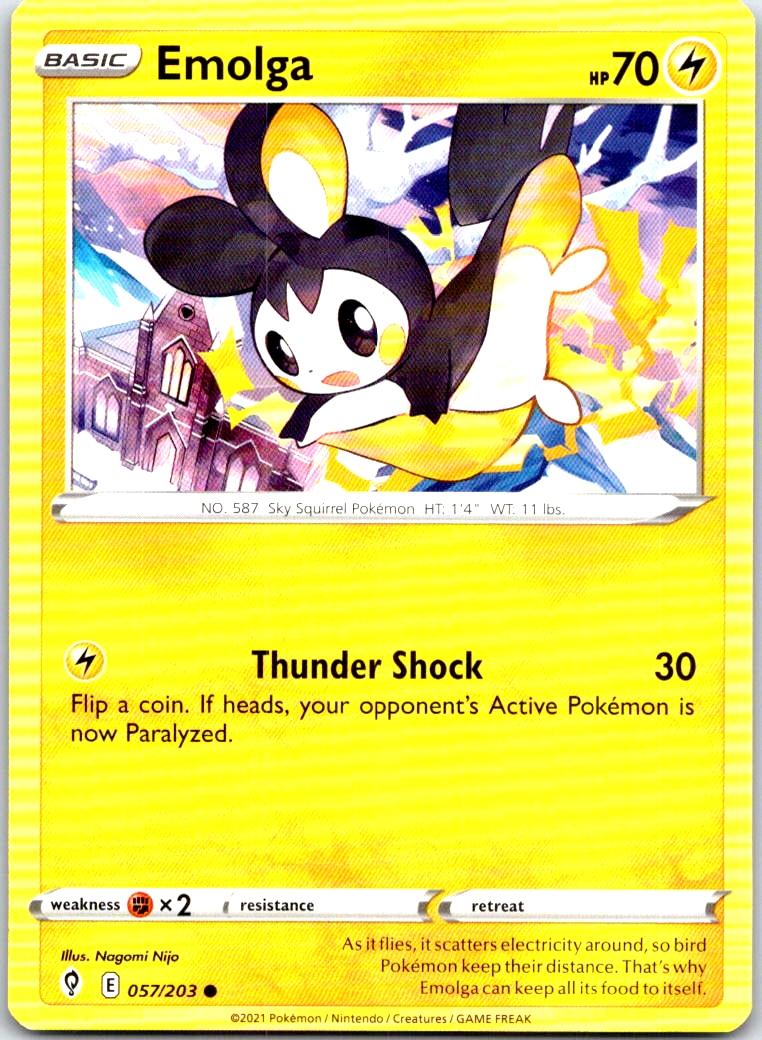 Emolga - 057/203 - - EVOLVING SKIES - Pokemon - Common | AB37-13