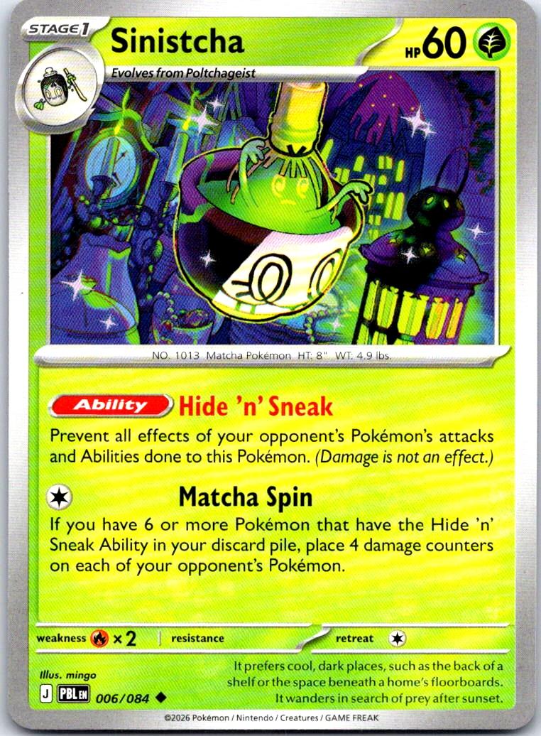 Sinistcha - 006/084 - - PITCH BLACK - Pokemon - Uncommon | AB27-16