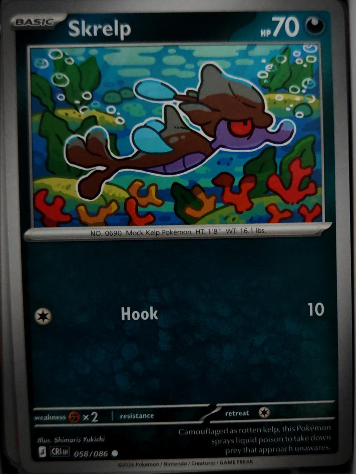 Skrelp - 058/086 - - CHAOS RISING - Pokemon - Common | AA43-103