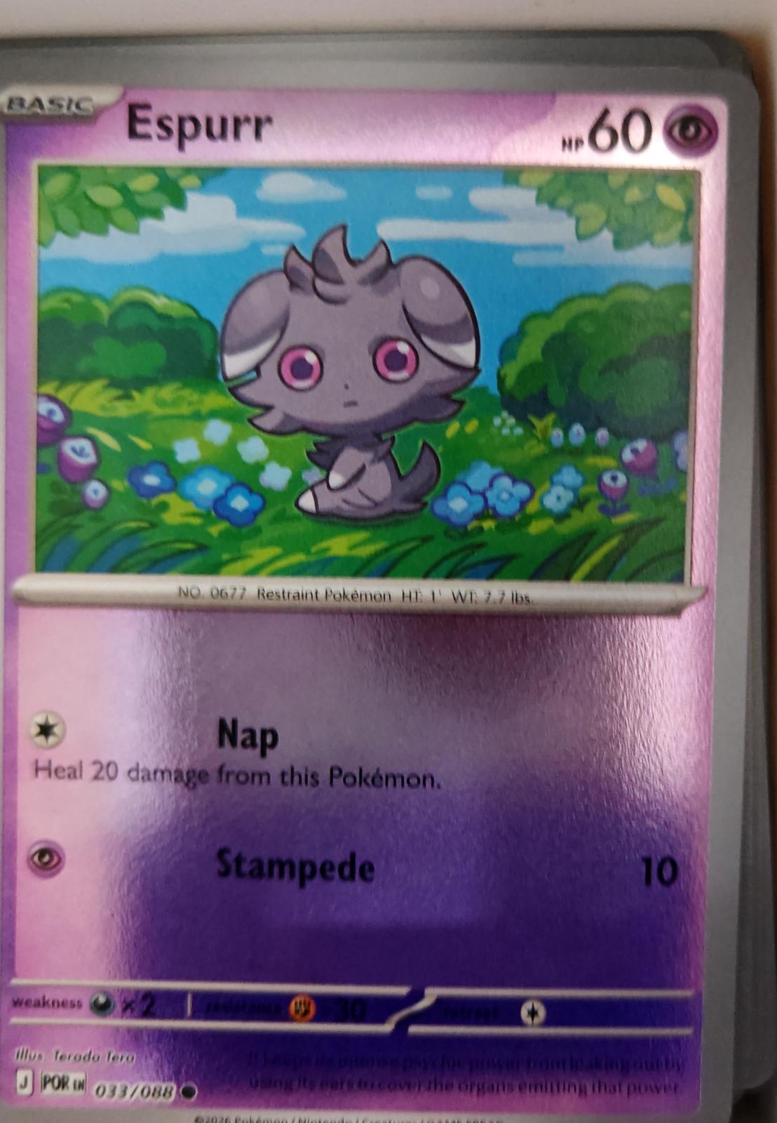 Espurr - 033/088 - Reverse Holo - PERFECT ORDER - Pokemon - Common | AA19-75