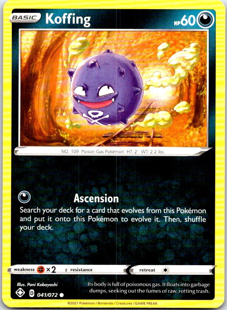 Koffing - 041/072 - - SHINING FATES - Pokemon - Common | AB97-18