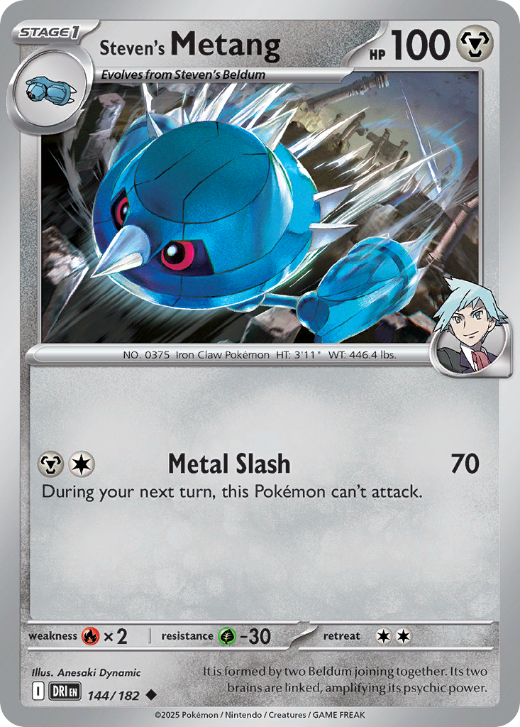 Steven's Metang - 144/182 - - DESTINED RIVALS - Pokemon - Uncommon | AA52-42
