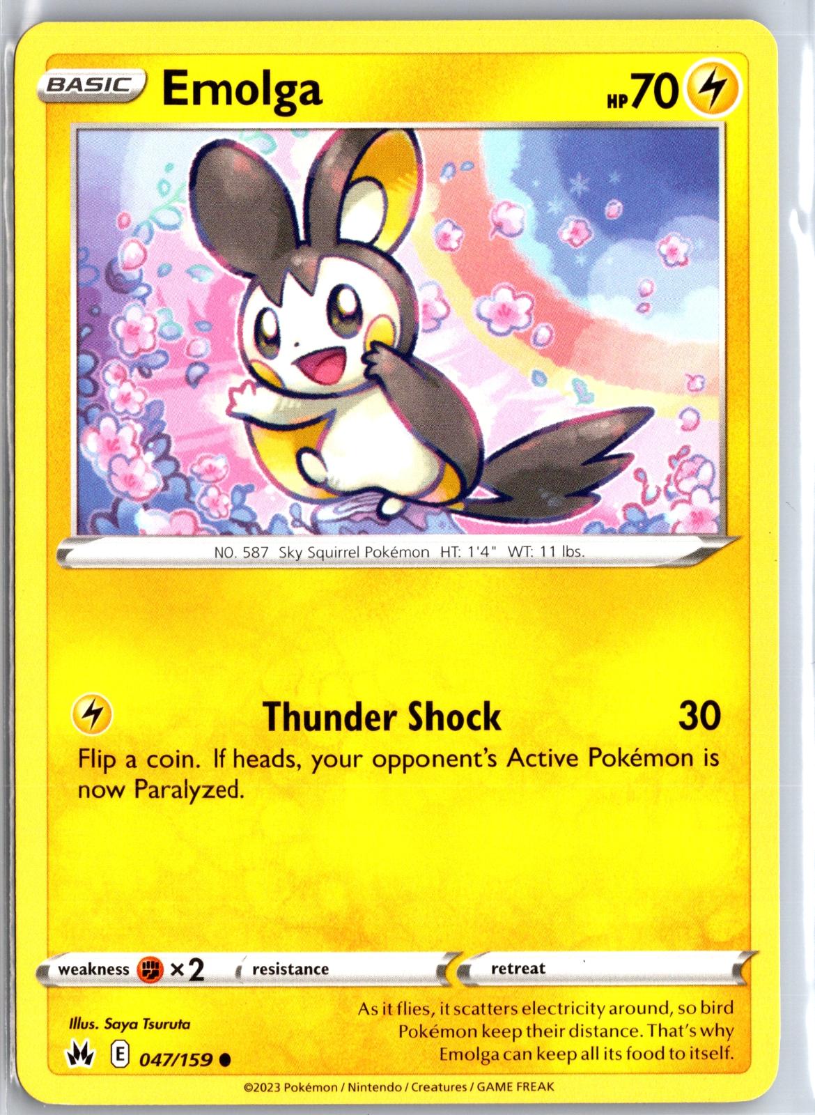 Emolga - 047/159 - - CROWN ZENITH - Pokemon - Common | AA99-28