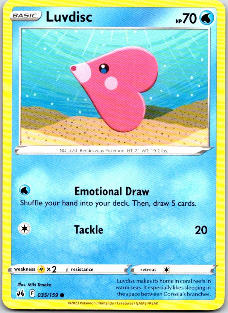 Luvdisc - 035/159 - - CROWN ZENITH - Pokemon - Common | AA101-23