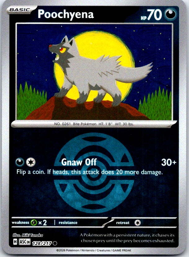 Poochyena (Dusk Ball) - 128/217 - Reverse Holo - ASCENDED HEROES - Pokemon - | AC15-25
