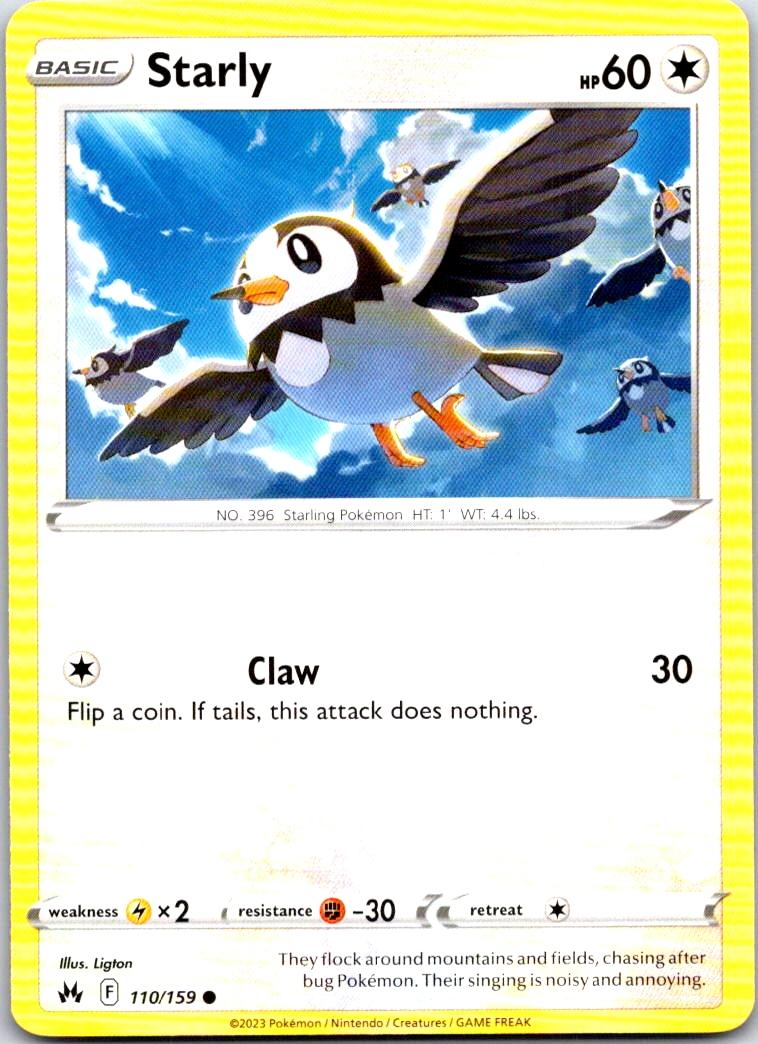 Starly - 110/159 - - CROWN ZENITH - Pokemon - Common | AA105-26