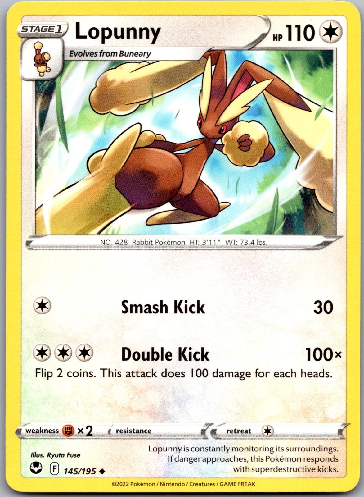 Lopunny - 145/195 - - SILVER TEMPEST - Pokemon - Uncommon | AA90-38