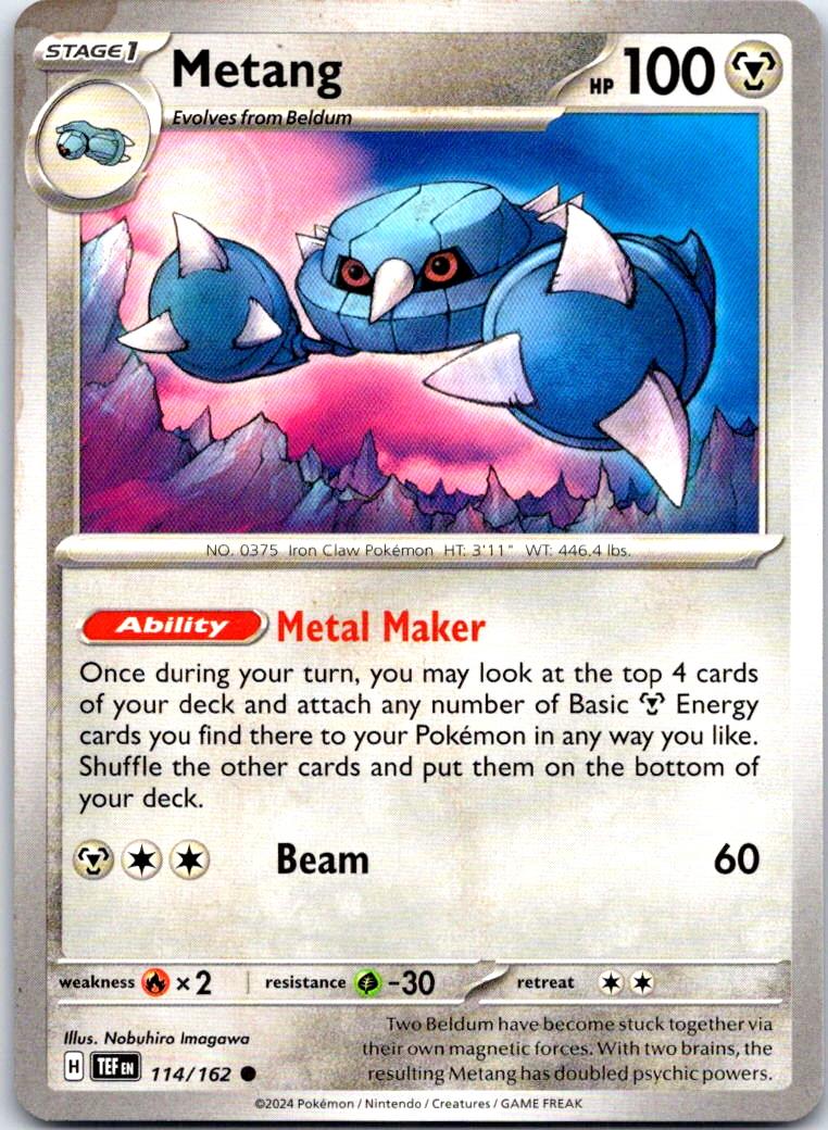 Metang - 114/162 - - TEMPORAL FORCES - Pokemon - Common | AB26-7