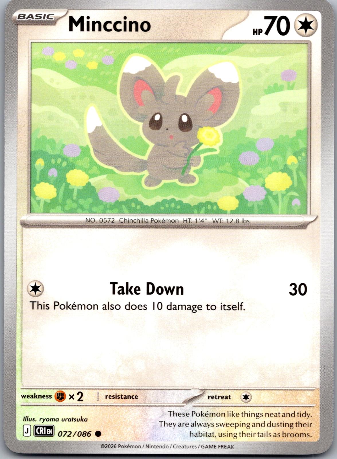 Minccino - 072/086 - - CHAOS RISING - Pokemon - Common | AA78-41