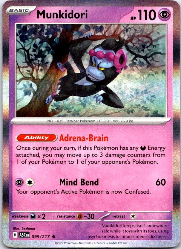 Munkidori - 099/217 - Holo - ASCENDED HEROES - Pokemon - Rare | AC25-5