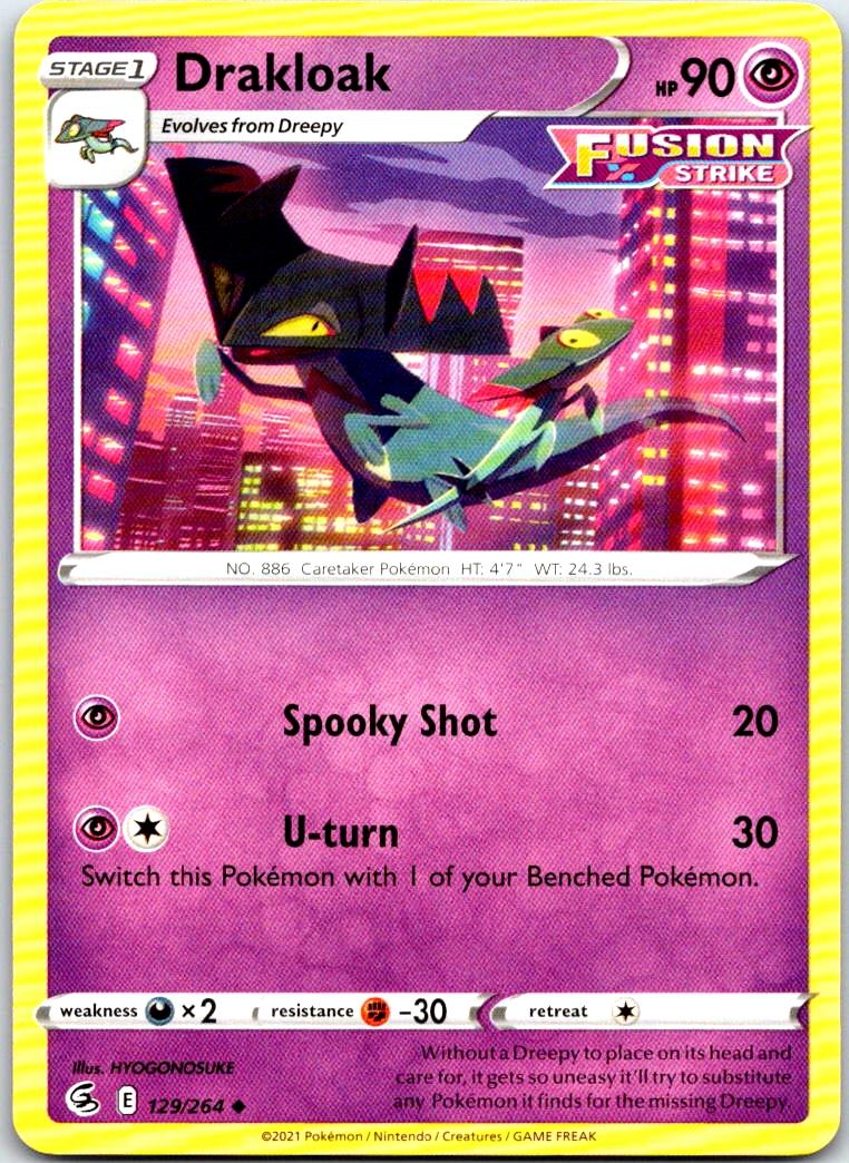 Drakloak - 129/264 - - FUSION STRIKE - Pokemon - Uncommon | AB38-36