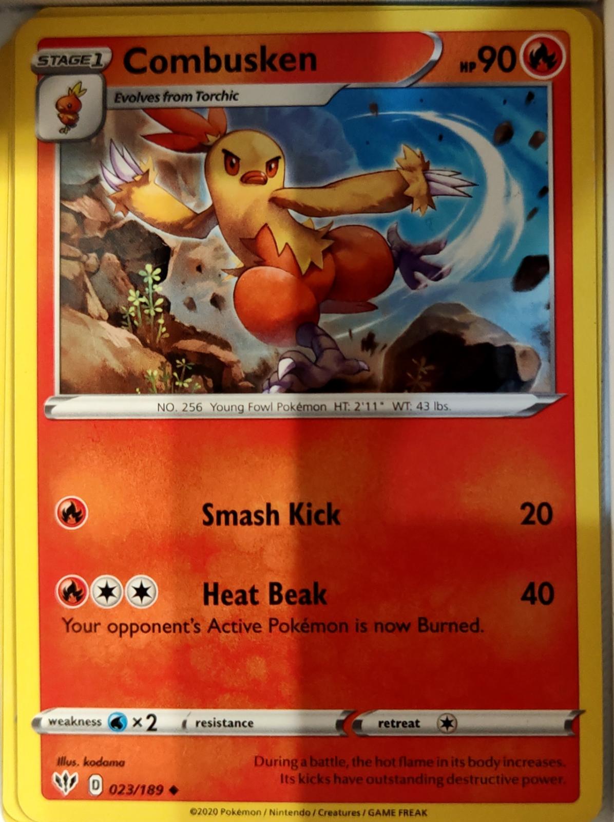 Combusken - 023/189 - - DARKNESS ABLAZE - Pokemon - Uncommon | AA66-4