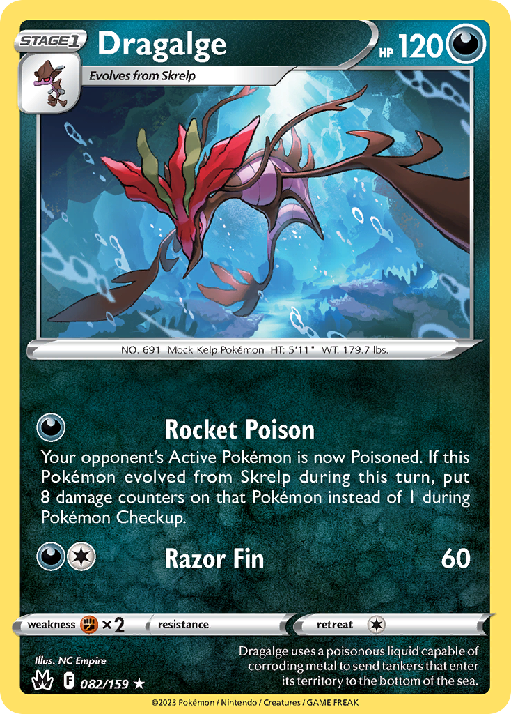 Dragalge - 082/159 - - CROWN ZENITH - Pokemon - Rare | AA103-37