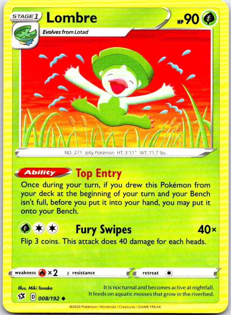 Lombre - 008/192 - - REBEL CLASH - Pokemon - Uncommon | AB73-24
