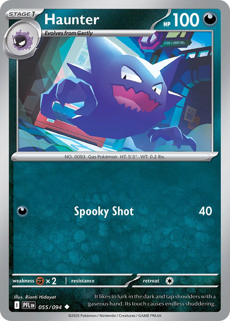 Haunter - 055/094 - - PHANTASMAL FLAMES - Pokemon - Uncommon | AA07-14