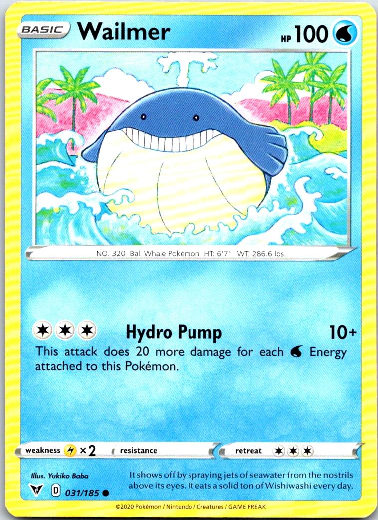 Wailmer - 031/185 - - VIVID VOLTAGE - Pokemon - Common | AB09-3