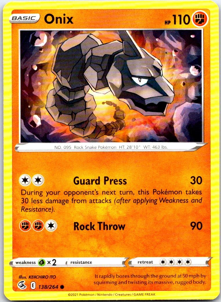Onix - 138/264 - - FUSION STRIKE - Pokemon - Common | AB50-14