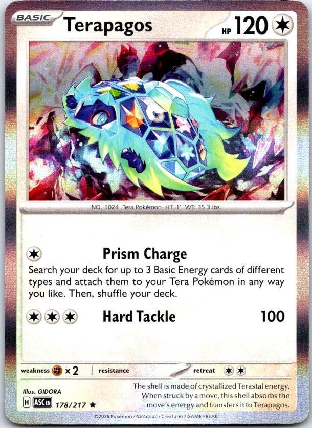 Terapagos - 178/217 - Holo - ASCENDED HEROES - Pokemon - Rare | AC25-14