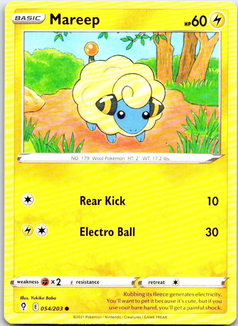 Mareep - 054/203 - - EVOLVING SKIES - Pokemon - Common | AB36-14