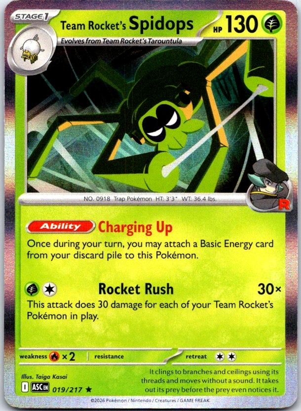 Team Rocket's Spidops - 019/217 - Holo - ASCENDED HEROES - Pokemon - | AC25-22
