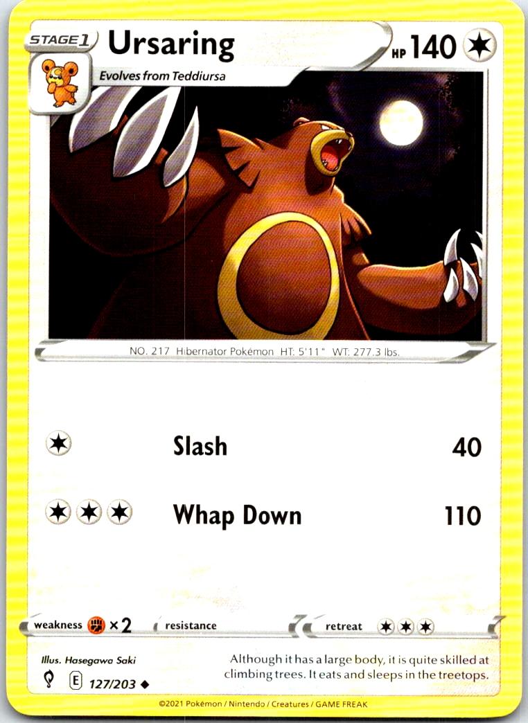 Ursaring - 127/203 - - EVOLVING SKIES - Pokemon - Uncommon | AB36-35