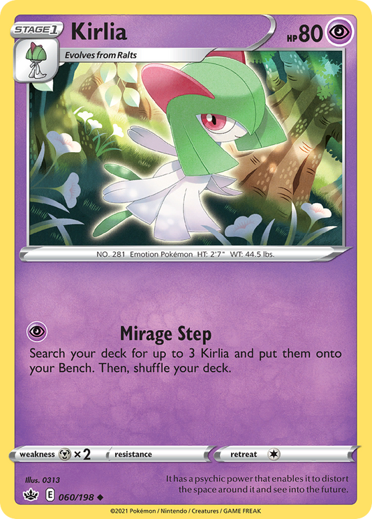 Kirlia - 060/198 - - CHILLING REIGN - Pokemon - Uncommon | AA03-22