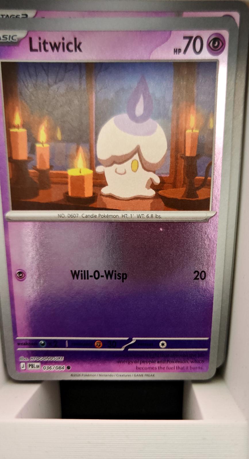 Litwick - 036/084 - Reverse Holo - PITCH BLACK - Pokemon - Common | AA14-71