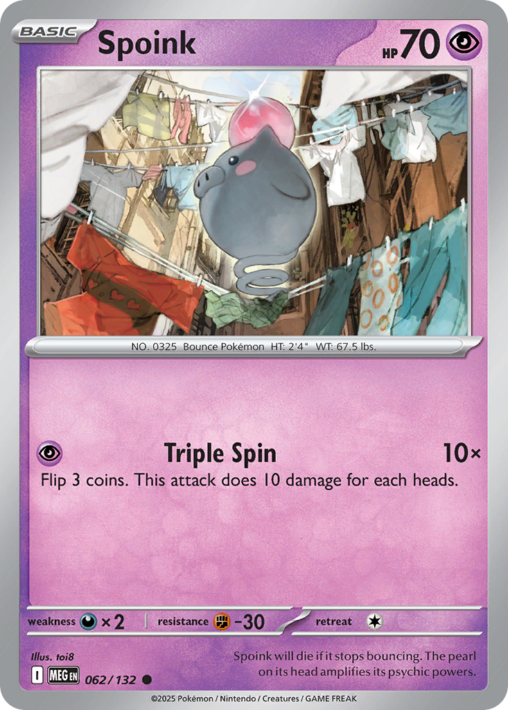 Spoink - 062/132 - - MEGA EVOLUTION - Pokemon - Common | AA32-42