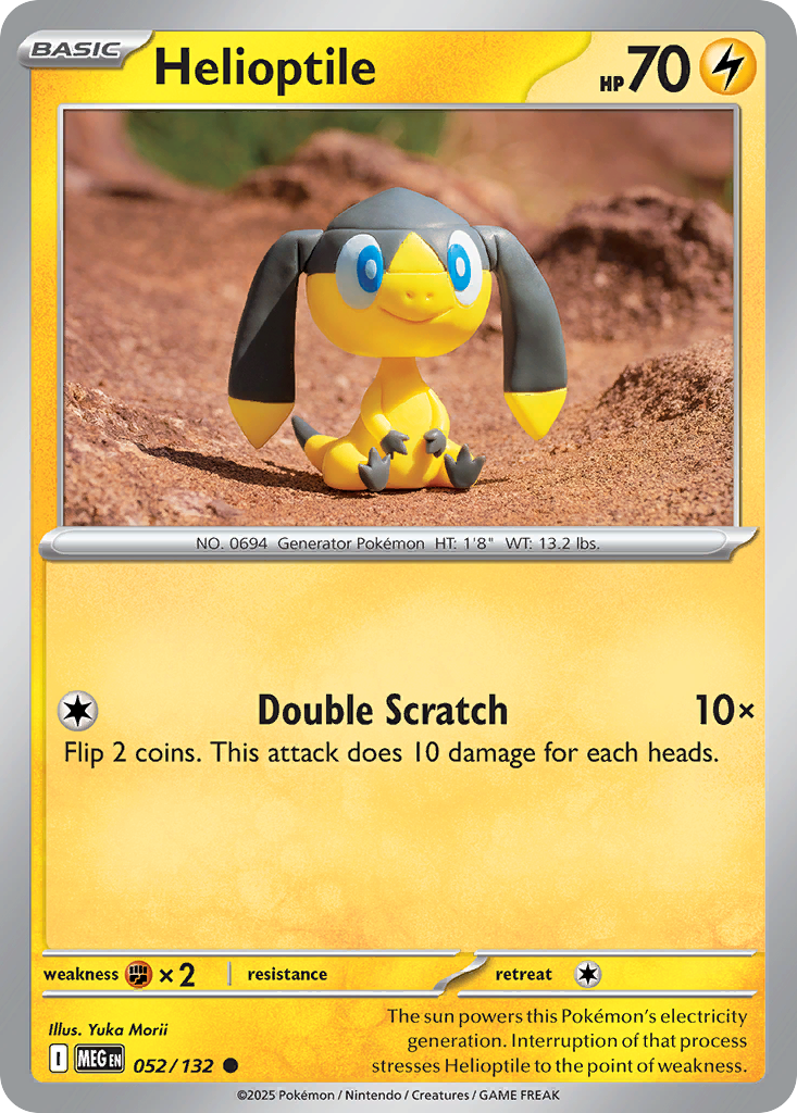 Helioptile - 052/132 - - MEGA EVOLUTION - Pokemon - Common | AA39-39