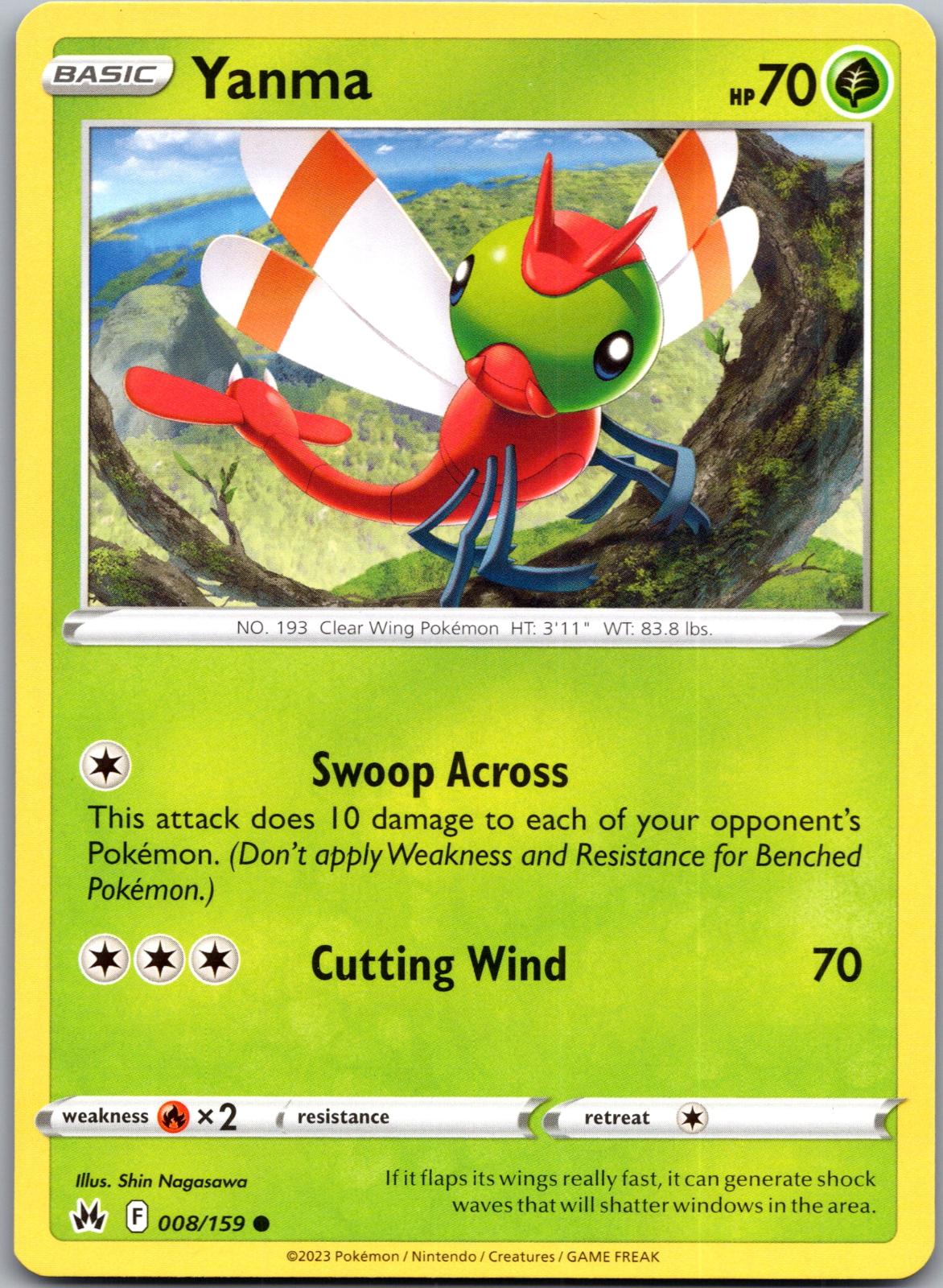 Yanma - 008/159 - - CROWN ZENITH - Pokemon - Common | AA93-35