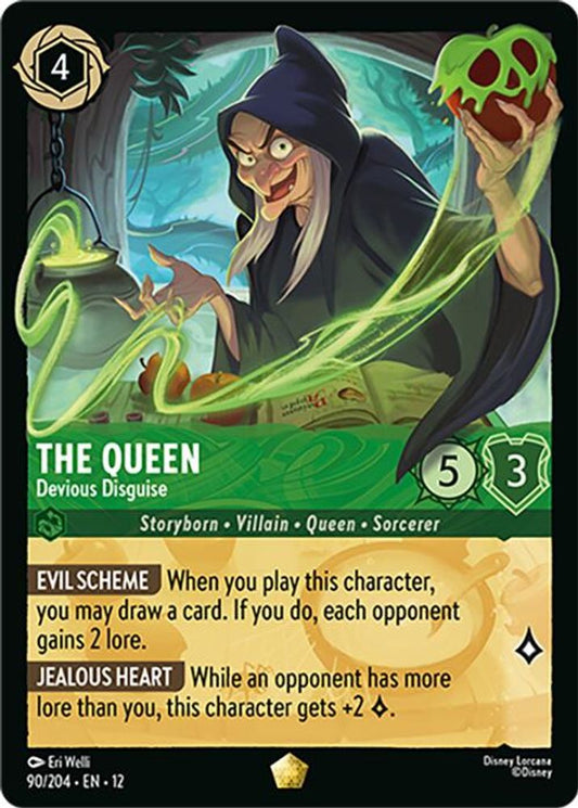The Queen - Devious Disguise - 90/204 - - WILDS UNKNOWN - Lorcana - | LAA00-4
