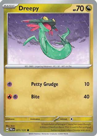 Dreepy - 071/131 - - PRISMATIC EVOLUTIONS - Pokemon - Common | AA02-71