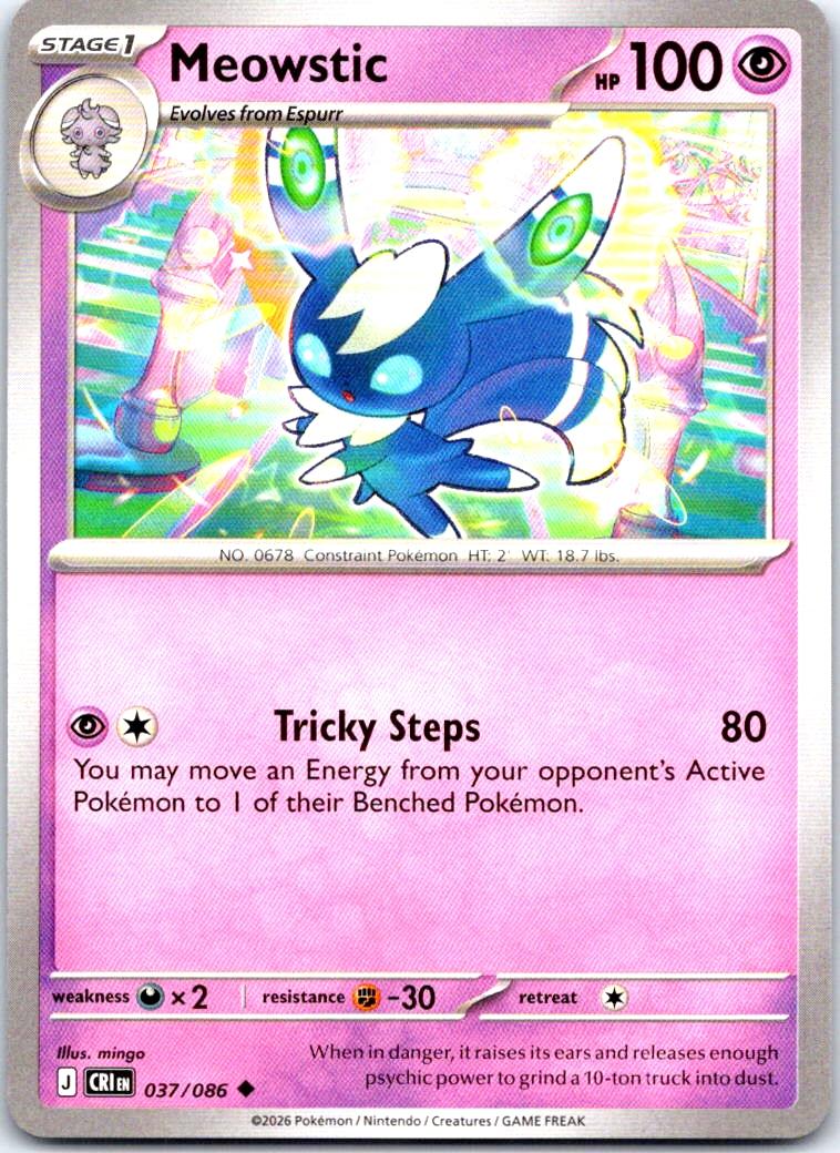 Meowstic - 037/086 - - CHAOS RISING - Pokemon - Uncommon | AB19-45